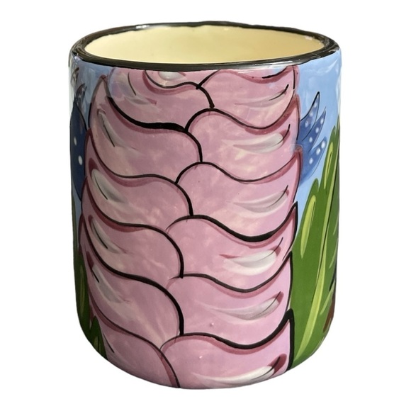 Eco Creations Costa Rica coffee/ tea mug handmade and painted. Tropical vibe - Picture 2 of 11